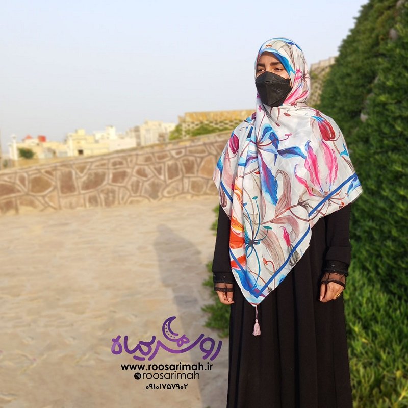 روسری طرح برگ آبرنگی. خوش ایست حتی زیر چادر. مناسب چهار فصل. با 90 درصد لباسها ست میشه