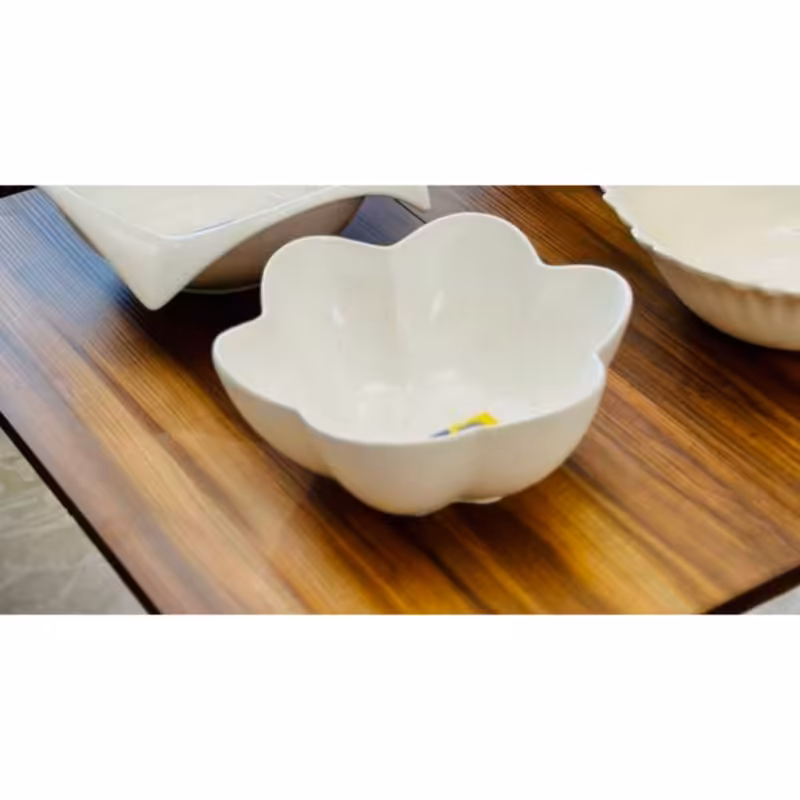 میوه خوری و سالاد خوری سرامیکی ، طرح 6 گل