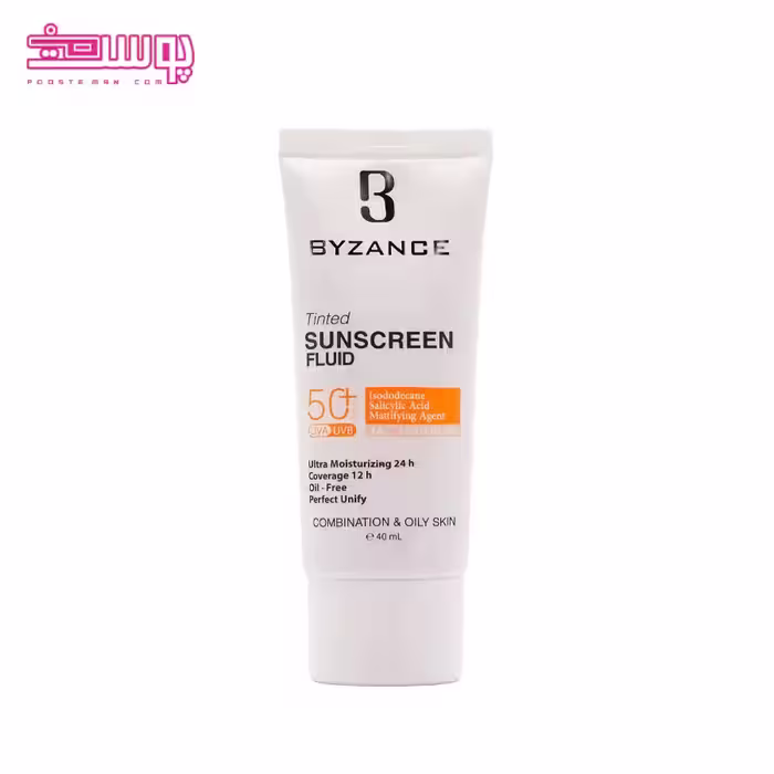 فلوئید ضد آفتاب رنگی بیزانس SPF 50 حجم 40ml