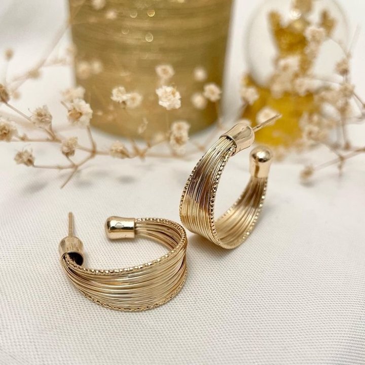 گوشواره حلقه ای جذاب استیل زنانه و دخترانه