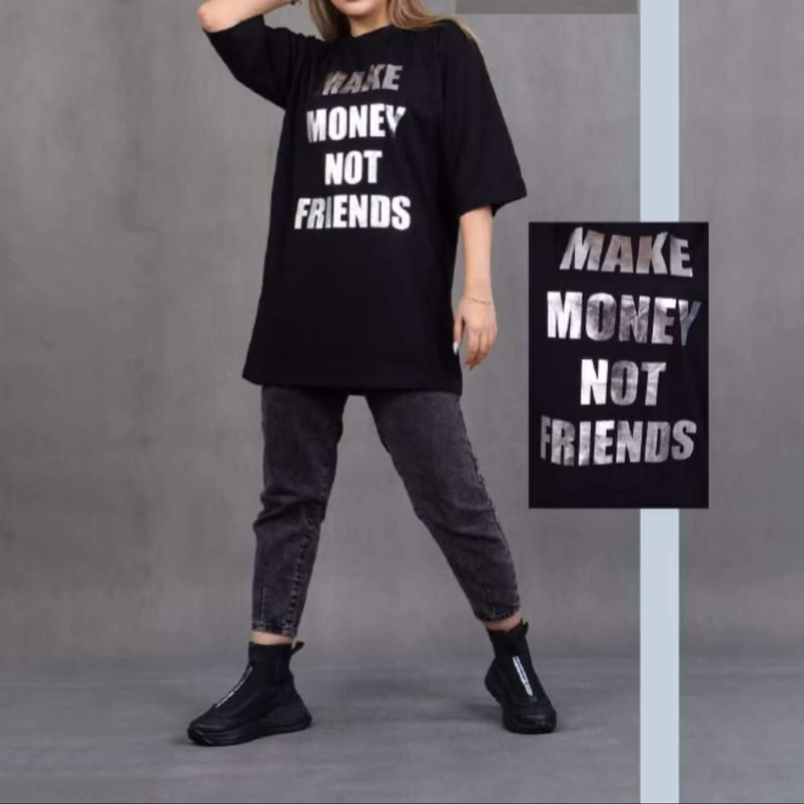 تیشرت لش لانگ جلوچاپ اسپرت دخترانه و پسرانه