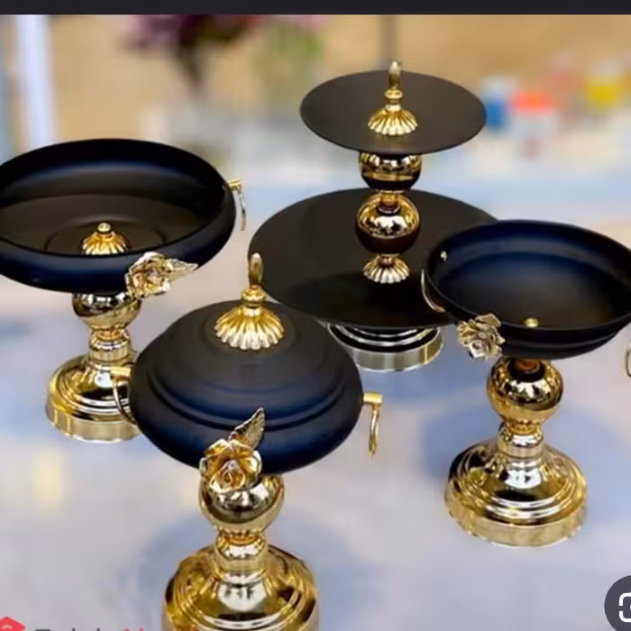 ست پذیرایی 4 تیکه فلزی میوه خوری.شیرینی خوری.شکلات خوری.اجیل خوری