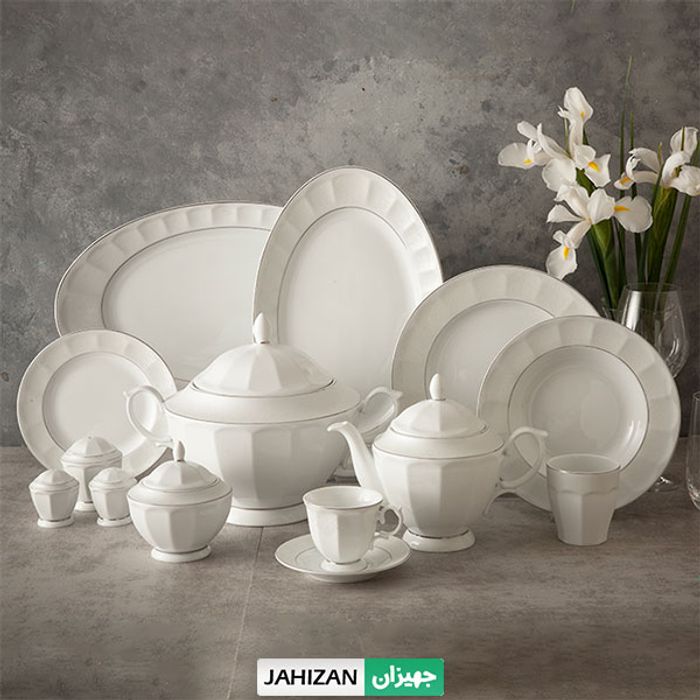 سرویس چینی زرین 103پارچه دلسا سری نئوکلاسیک (عالی)