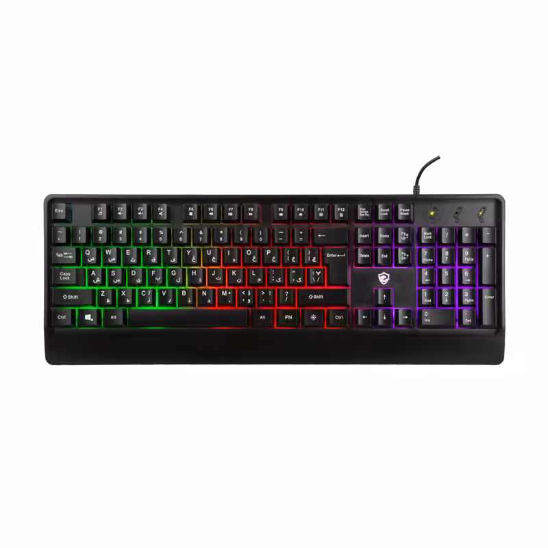 کیبورد USB گیمینگ RGB بیاند مدل BGK-3300Beyond BGK-3300 Wired Gaming Keyboard
