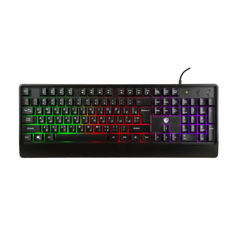 کیبورد USB گیمینگ RGB بیاند مدل BGK-3300Beyond BGK-3300 Wired Gaming Keyboard