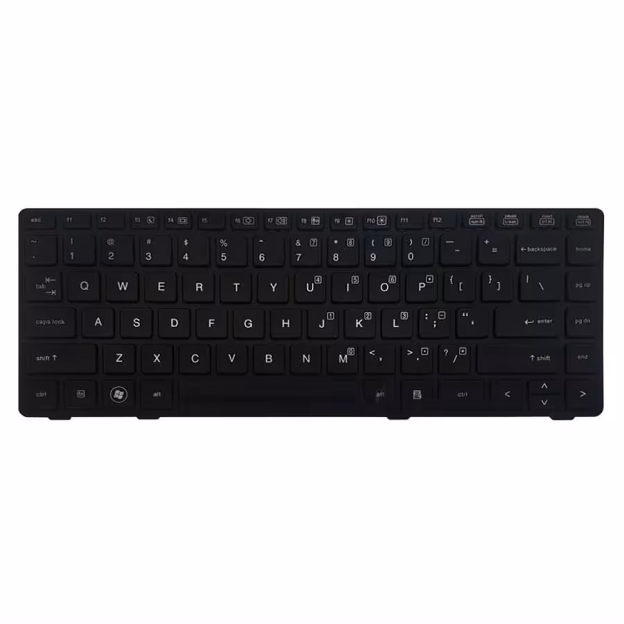 کیبورد لپ تاپ اچ پی مدل EliteBook 8460B 6460B مشکی بدون ماوس با فریم