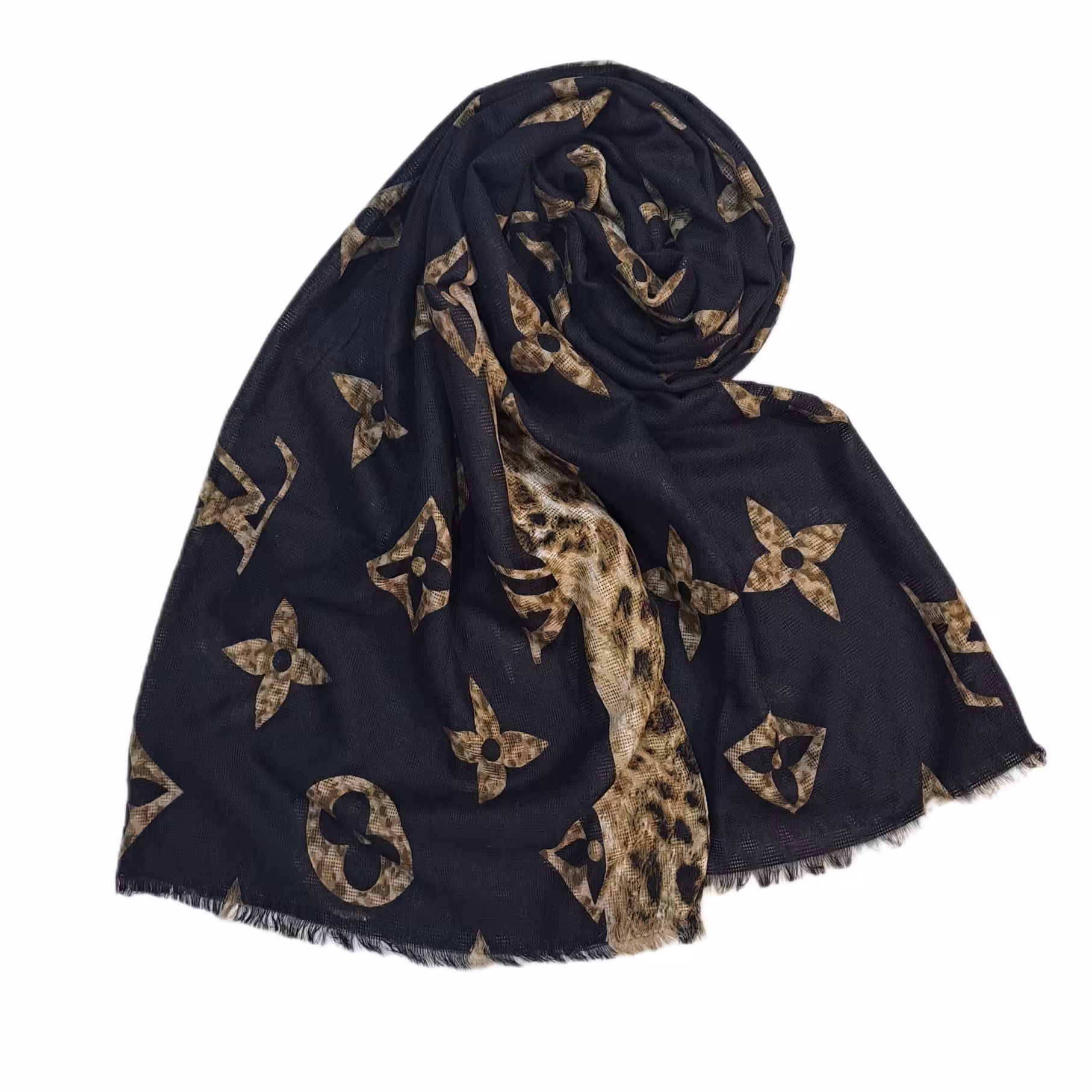 شال نخی طرح  LV  مناسب 4 فصل بسیار سبک و راحت