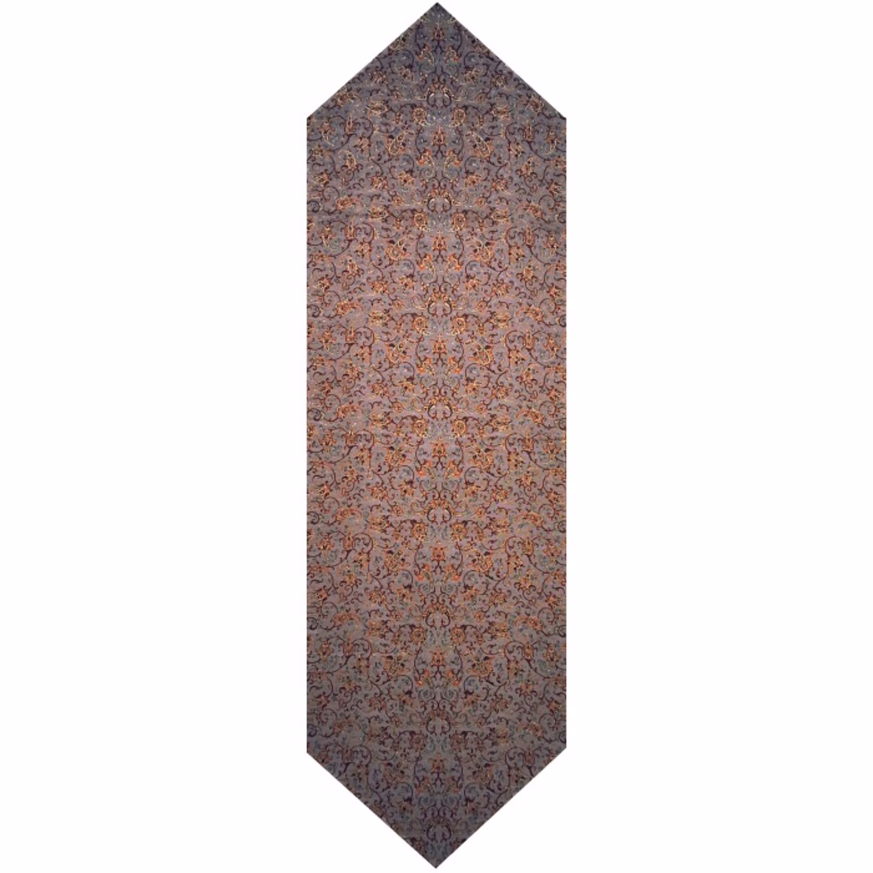 رومیزی رانر ترمه ابریشم  کد TRRA12  رنگ یاسی  آستر یاسی