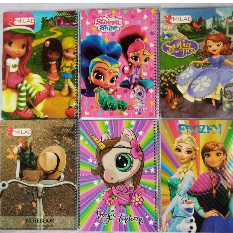 دفتر نقاشی سیمی 50برگ جلد طلقی دفترنقاشی