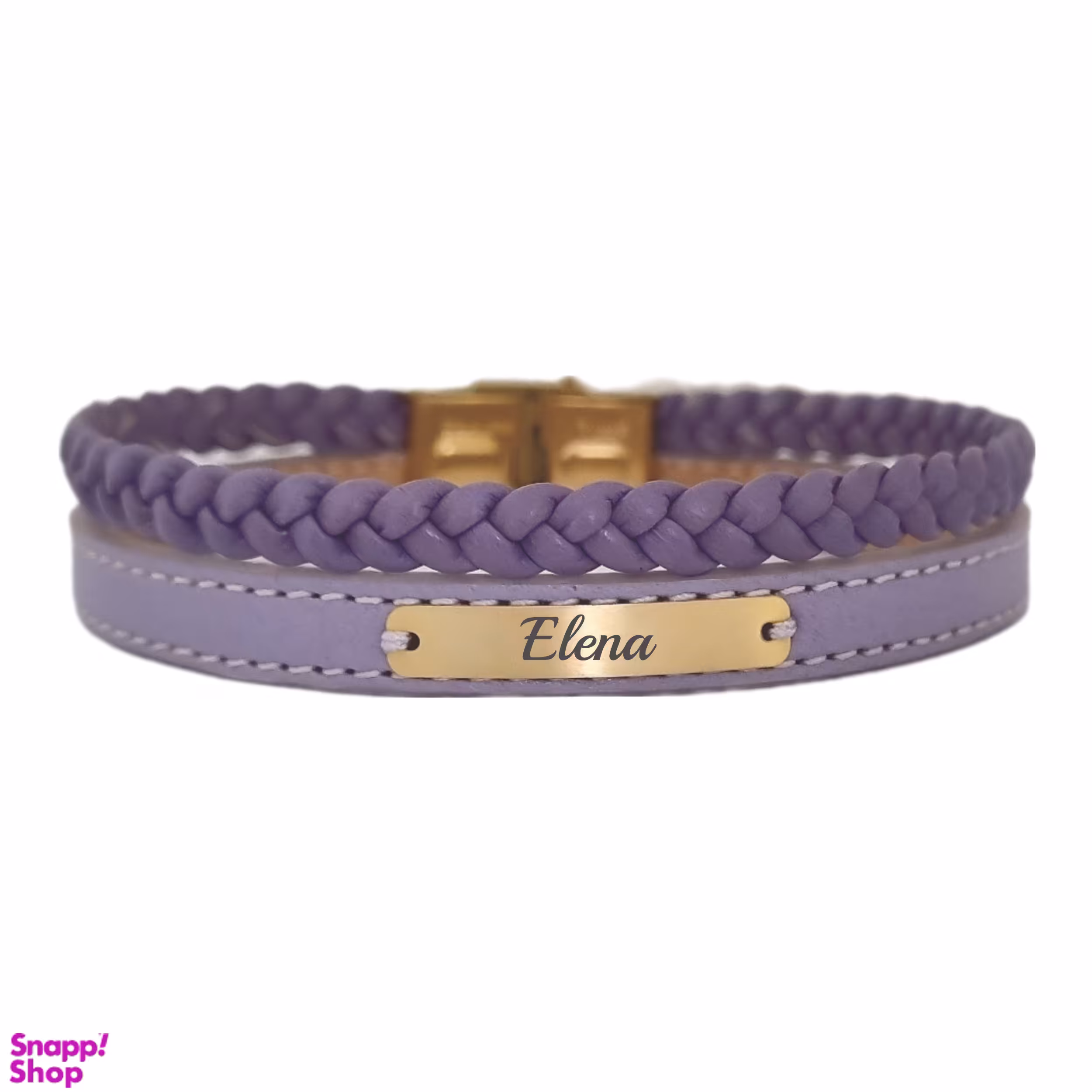 دستبند طلا 18 عیار زنانه لیردا مدل اسم النا