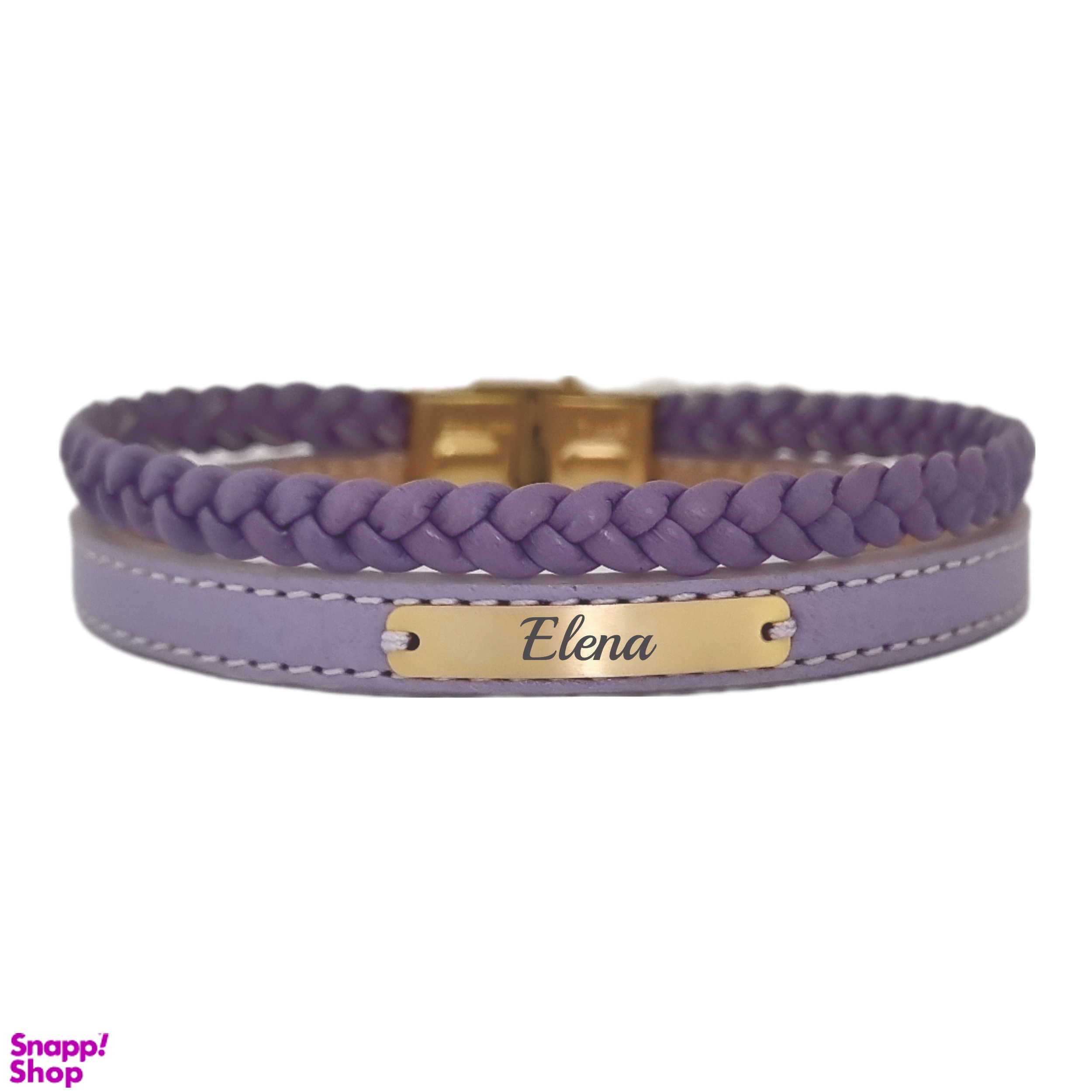 دستبند طلا 18 عیار زنانه لیردا مدل اسم النا