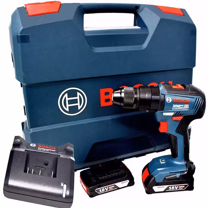 دریل چکشی شارژی 18 ولت بوش مدل GSB 18 V 50 ( موتور براشلس - ساخت تسلای آمریکا) 5 سال گارانتی تعویض