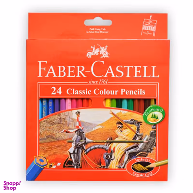 مداد رنگی فابرکاستل مدل کلاسیک 24 رنگ