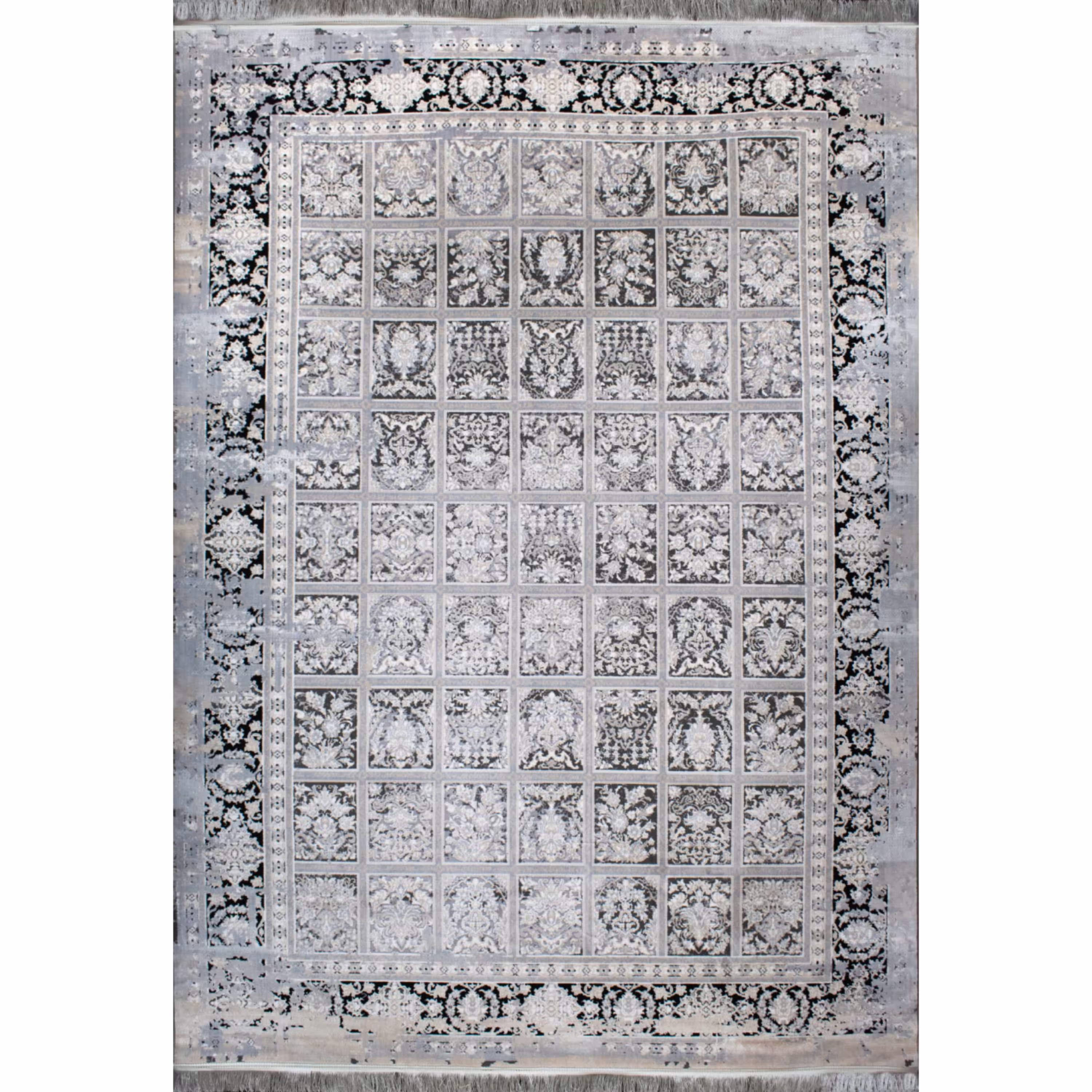 فرش ماشینی افرند طرح پتینه 500 شانه کد 6604 (شش متری)