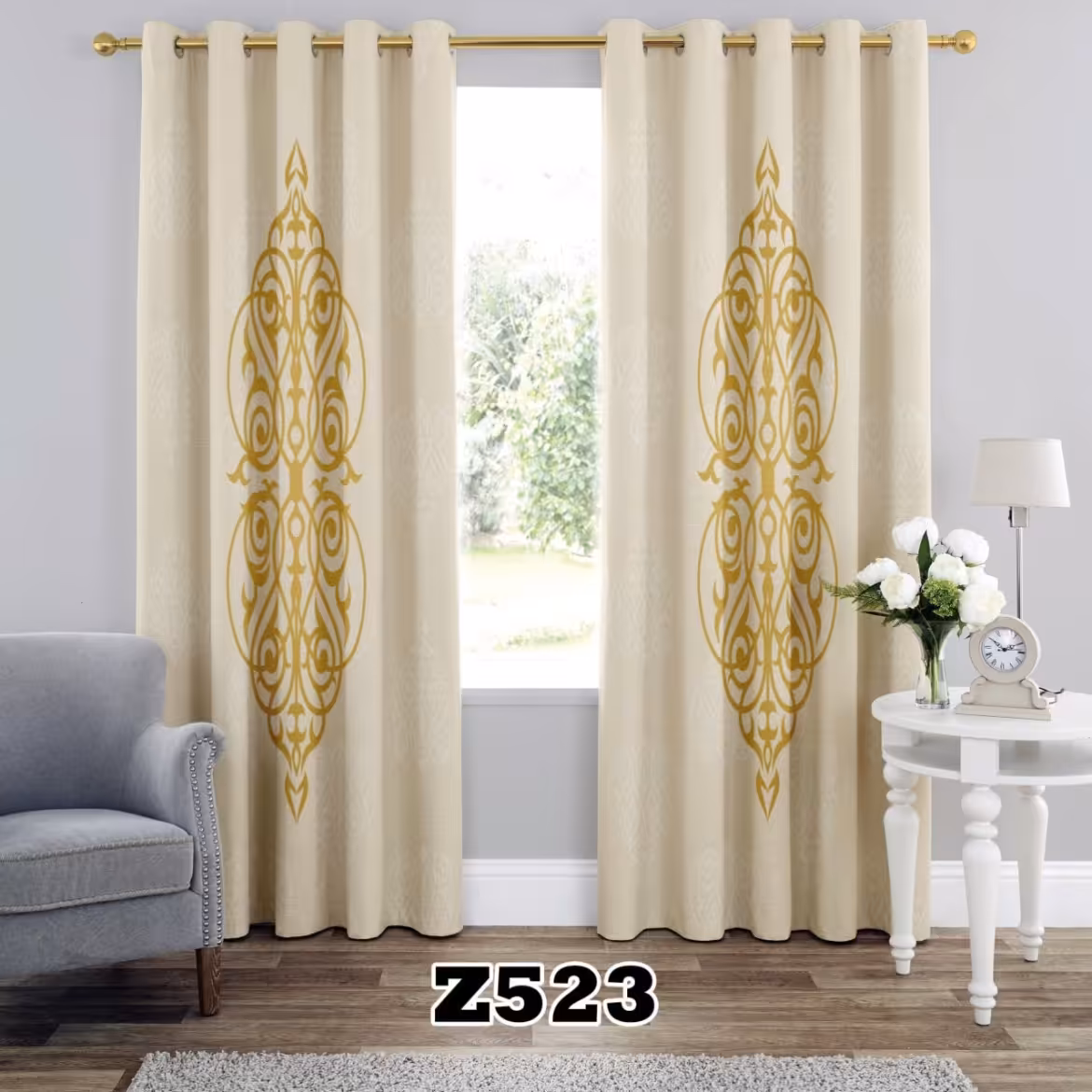 یک عدد پنل پرده اماده طرح سنتی z523