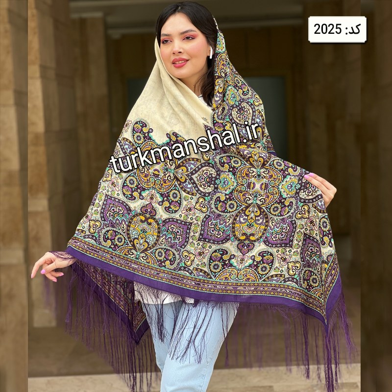 روسری ترکمن ابریشمی (ایتالیایی) کد 2025