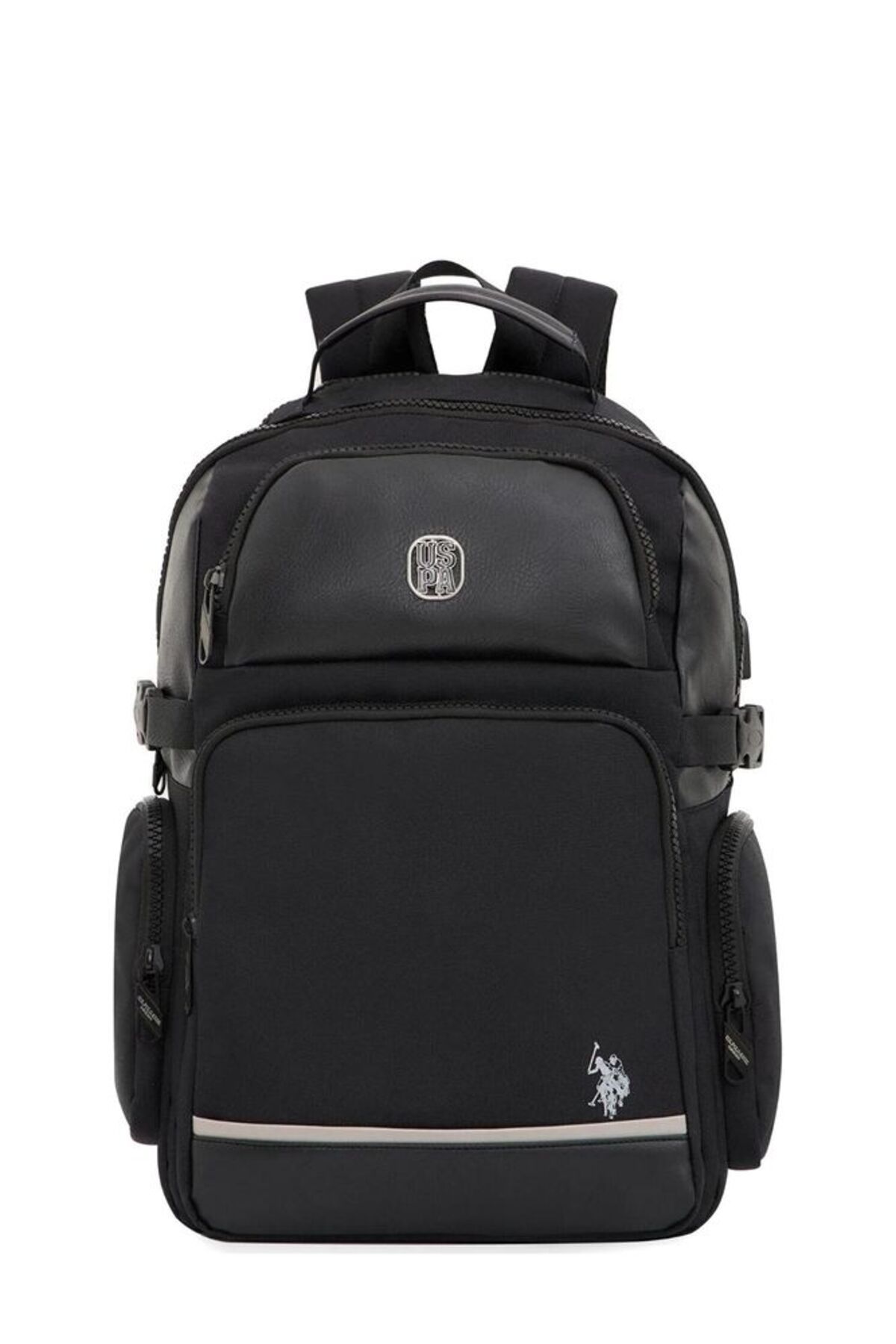 کوله پشتی مشکی مردانه و زنانه سیاه یونیسکس پلون US Polo Assn