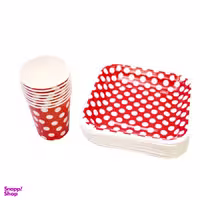 ظرف و لیوان ایرسا مدل Spotty بسته 20 عددی