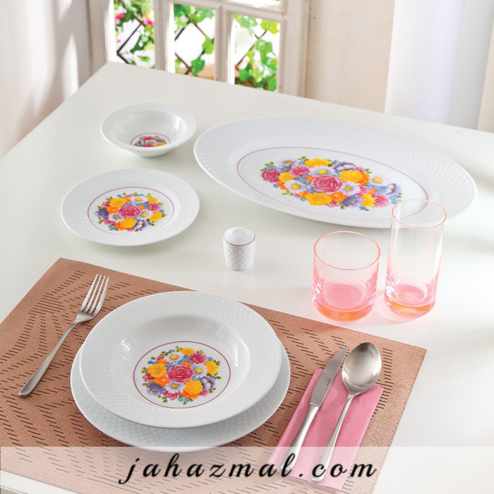 سرویس چینی زرین طرح پارادایز 28 پارچه