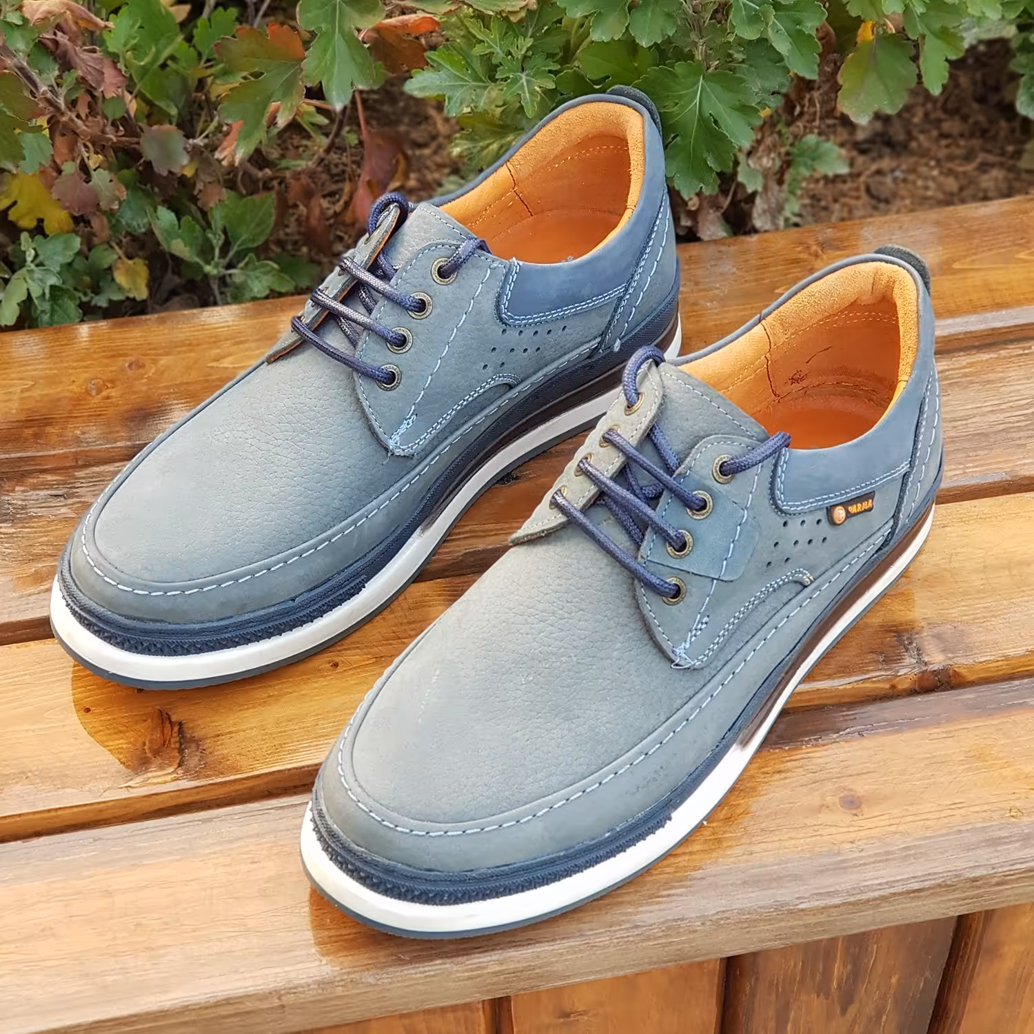 کفش روزمره مردانه مدل چرم طبیعی کد 0077 رنگ نسکافه ای