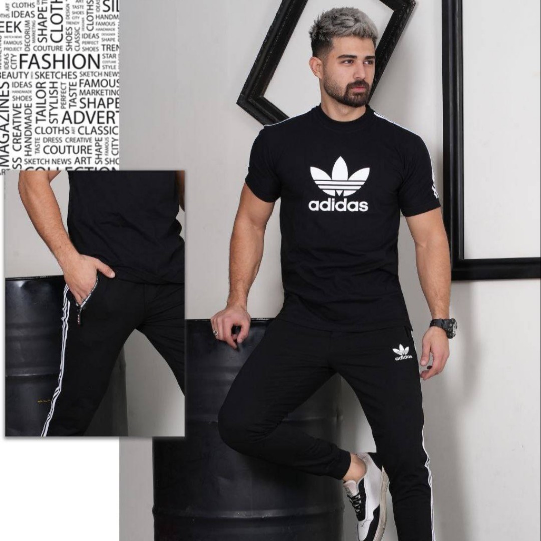 ست تیشرت شلوارنخ پنبه دورس درجه یک مردانه