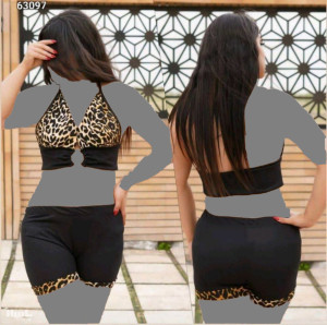 نیم تنه و شورتک پلنگی