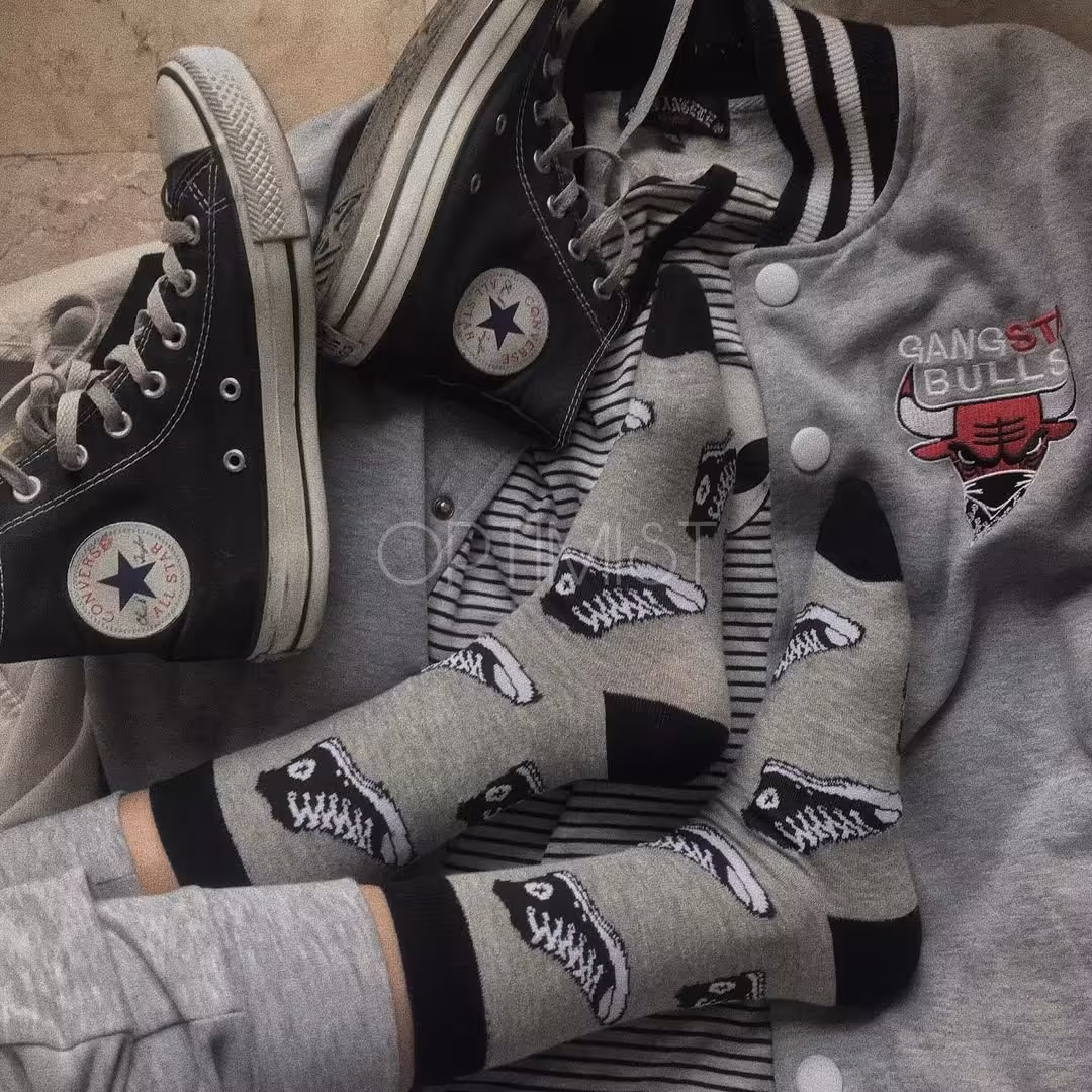 جوراب نیم ساق طرح کتونی