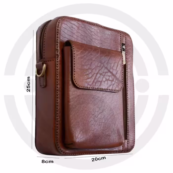 کیف رودوشی چرم دست دوز کد B308