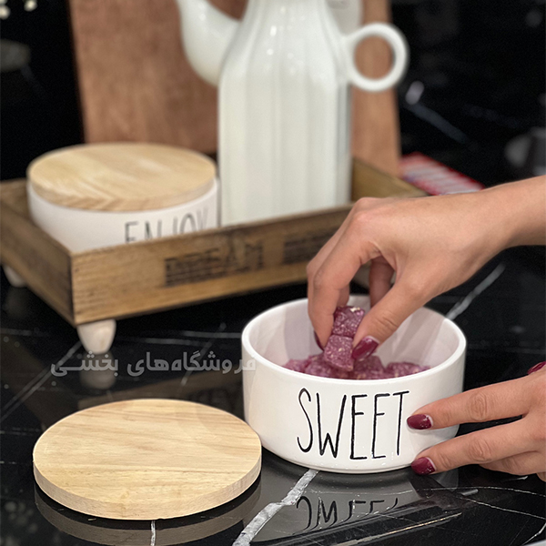 کوکی سرامیکی درب چوبی