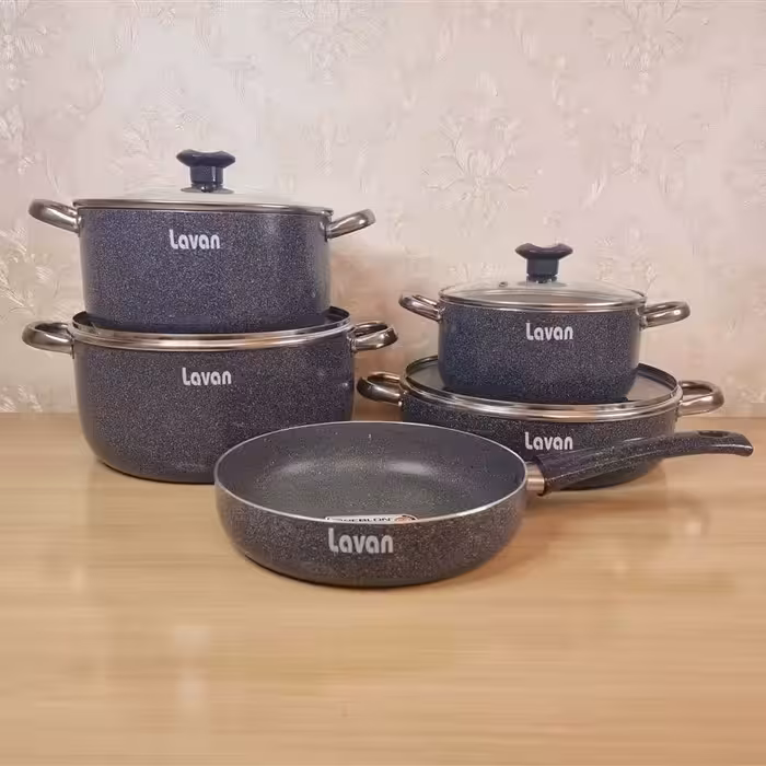 سرویس قابلمه 9 پارچه (لاوان) - گرانیتی مدل تیتان