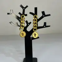 گوشواره استیل ورساچه رنگ ثابت 