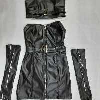 ست کامل مجلسی لباس چرم 