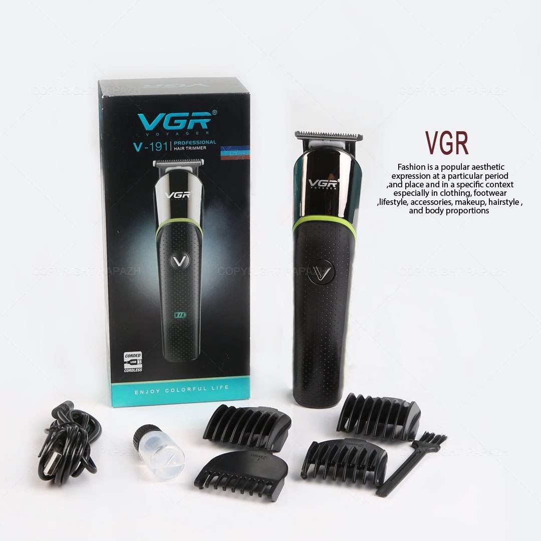 ماشین اصلاح موی سر و صورت وی جی ار مدل V-191 ا VGR model V-191 hair and face shaver