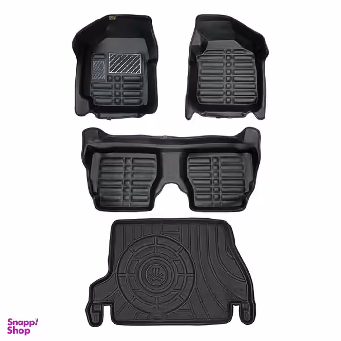 کفپوش پنج بعدی خودرو پانیذ مدل EVA مناسب پراید به همراه کفپوش صندوق