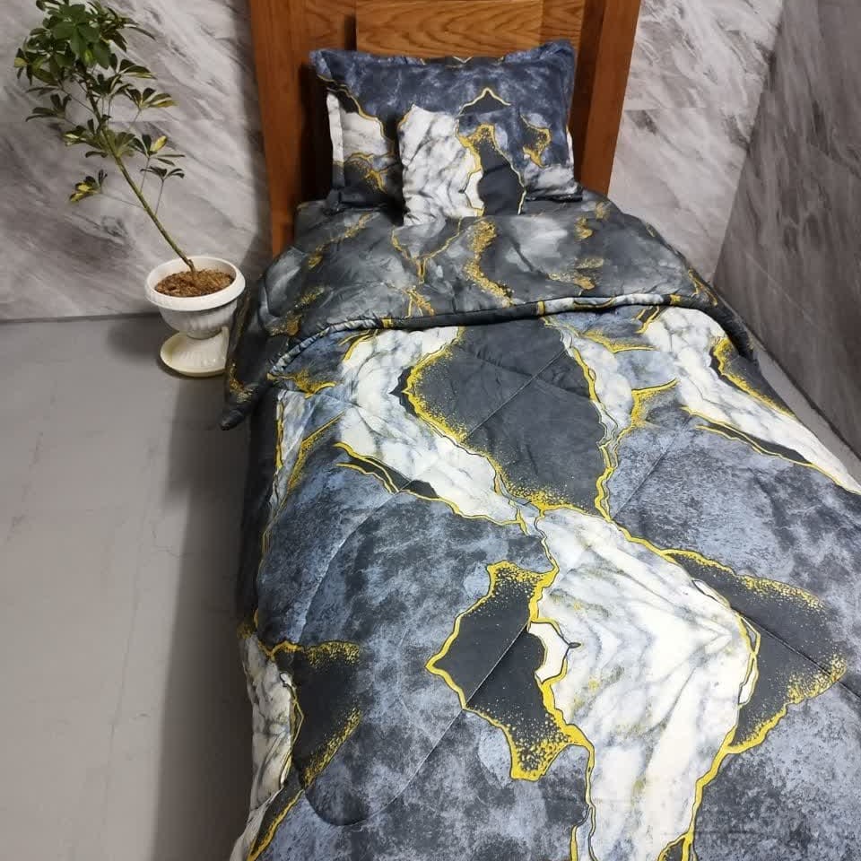 روتختی تکنفره 90 میکرو پنبه کد 390 دو رو سنگی ماربل