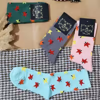 جوراب ساق بلند برگ پاییزی