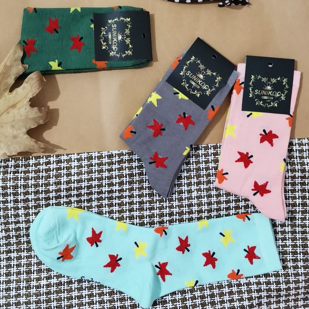 جوراب ساق بلند برگ پاییزی