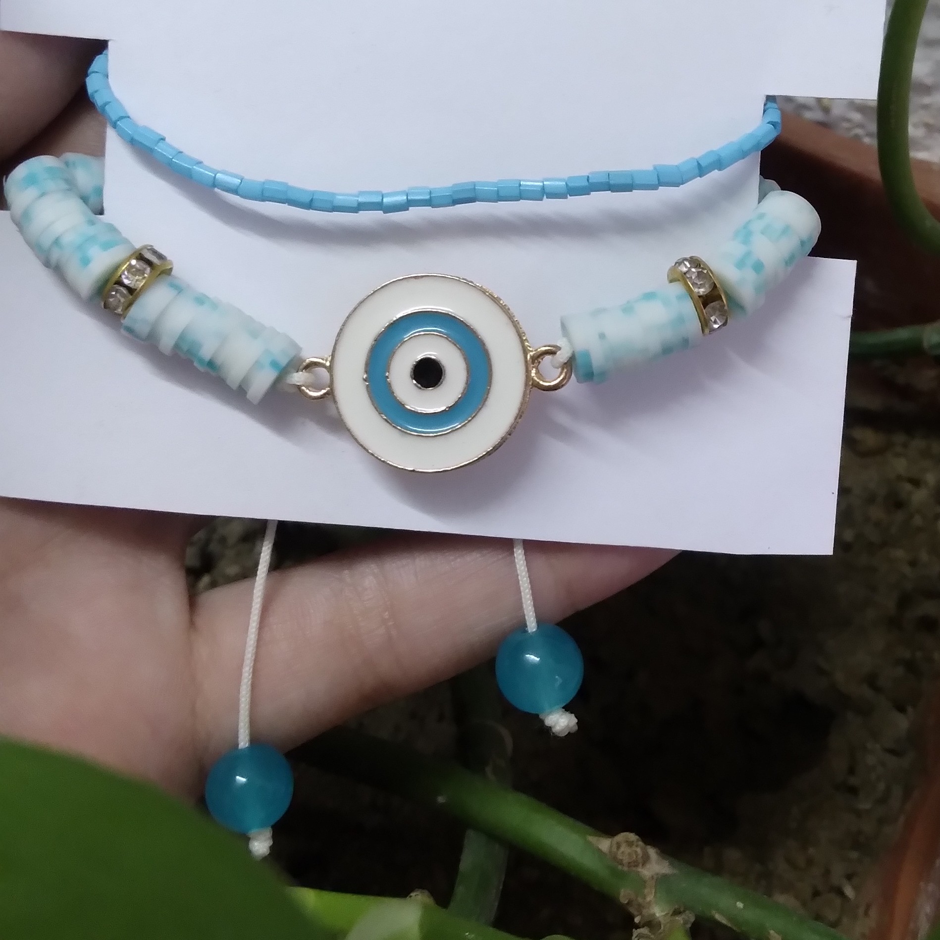 دستبند دوتایی چشم و نظر 