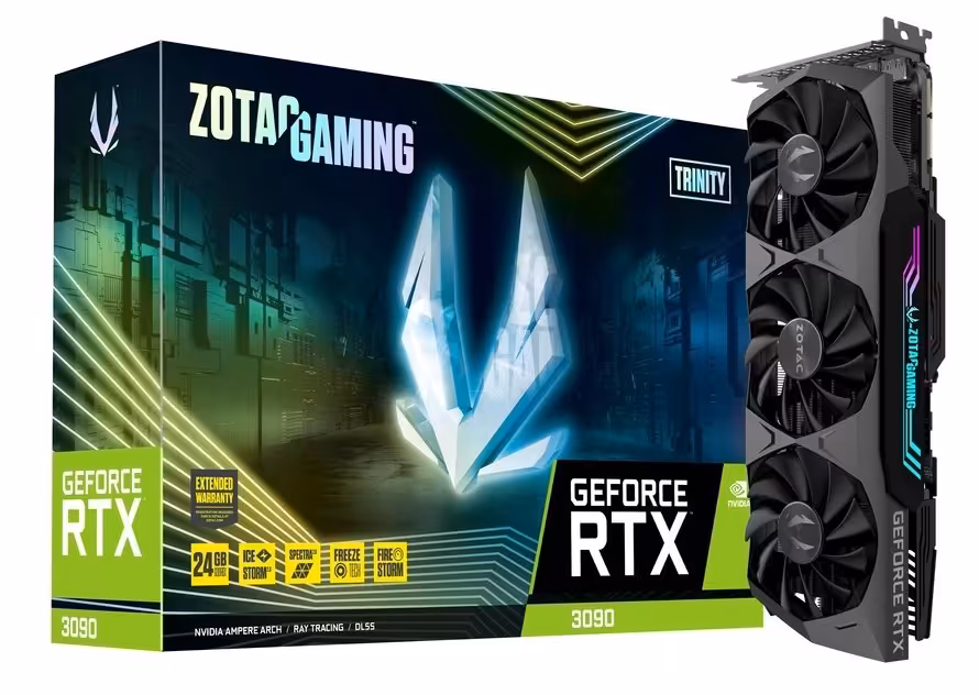 کارت گرافیک  زوتک مدل GeForce RTX 3090 Trinity 24GB حافظه 24 گیگابایت