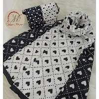 ست شال و کیف پاسپورتی قلبی کد 2004