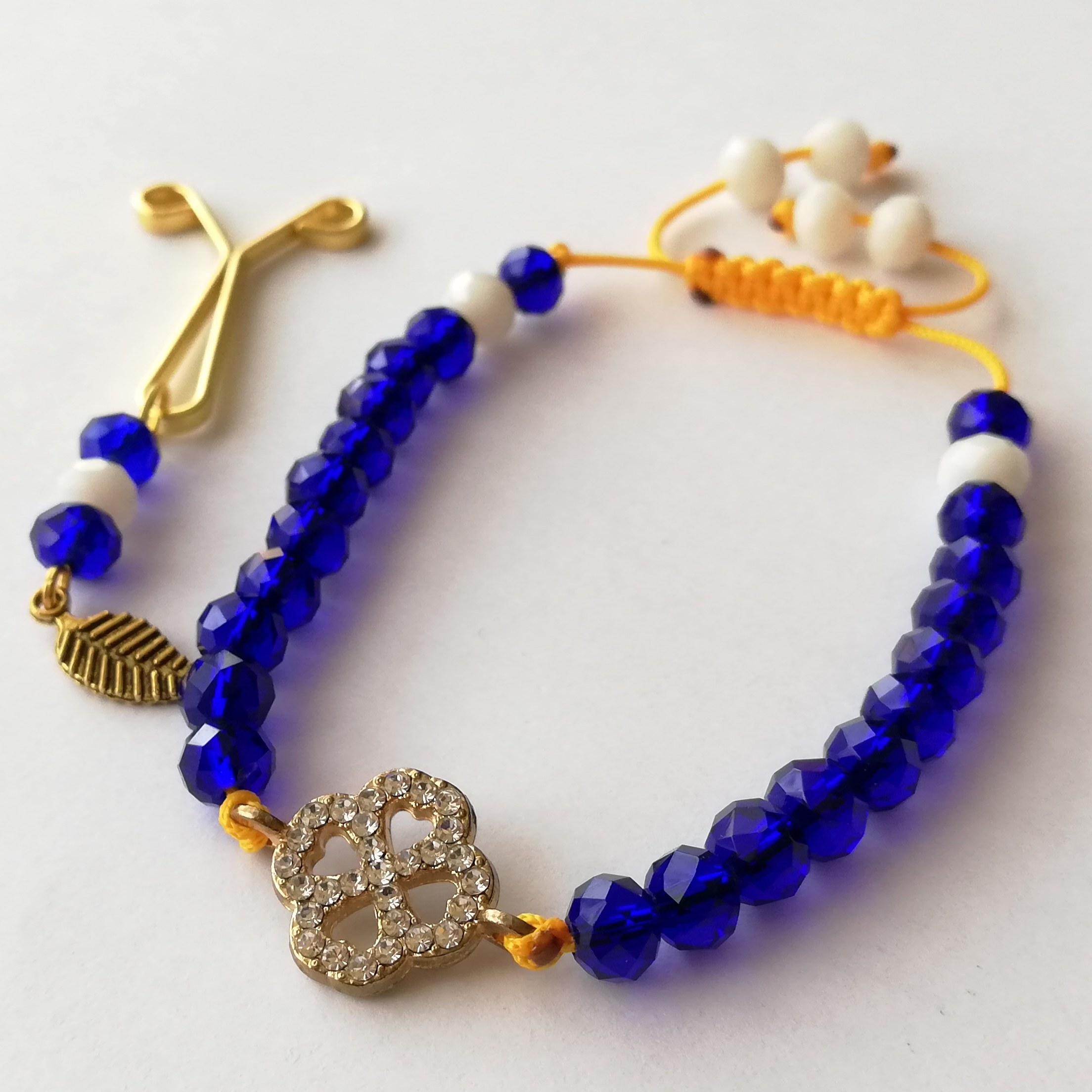 دستبند کریستالی (طرح شبدر نگینی)