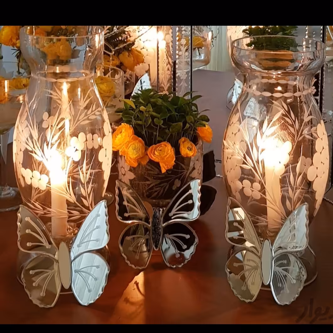 مردنگی ( جاشمعی شمعدان یا حباب روی شمع) سایز 35 cm 