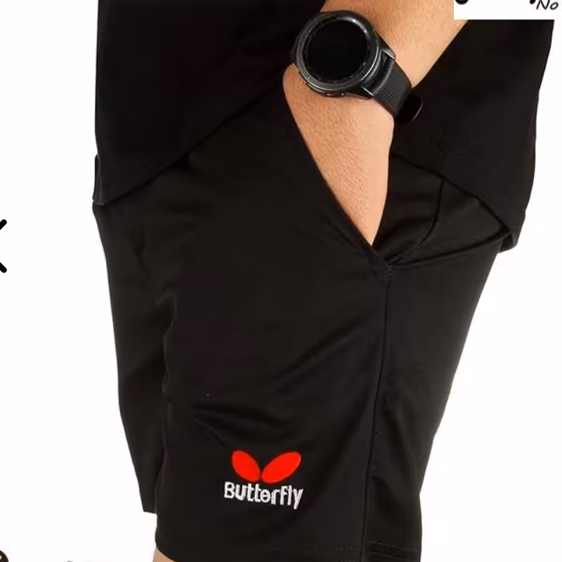 شلوارک پینگ پنگ طرح باترفلای مشکی

