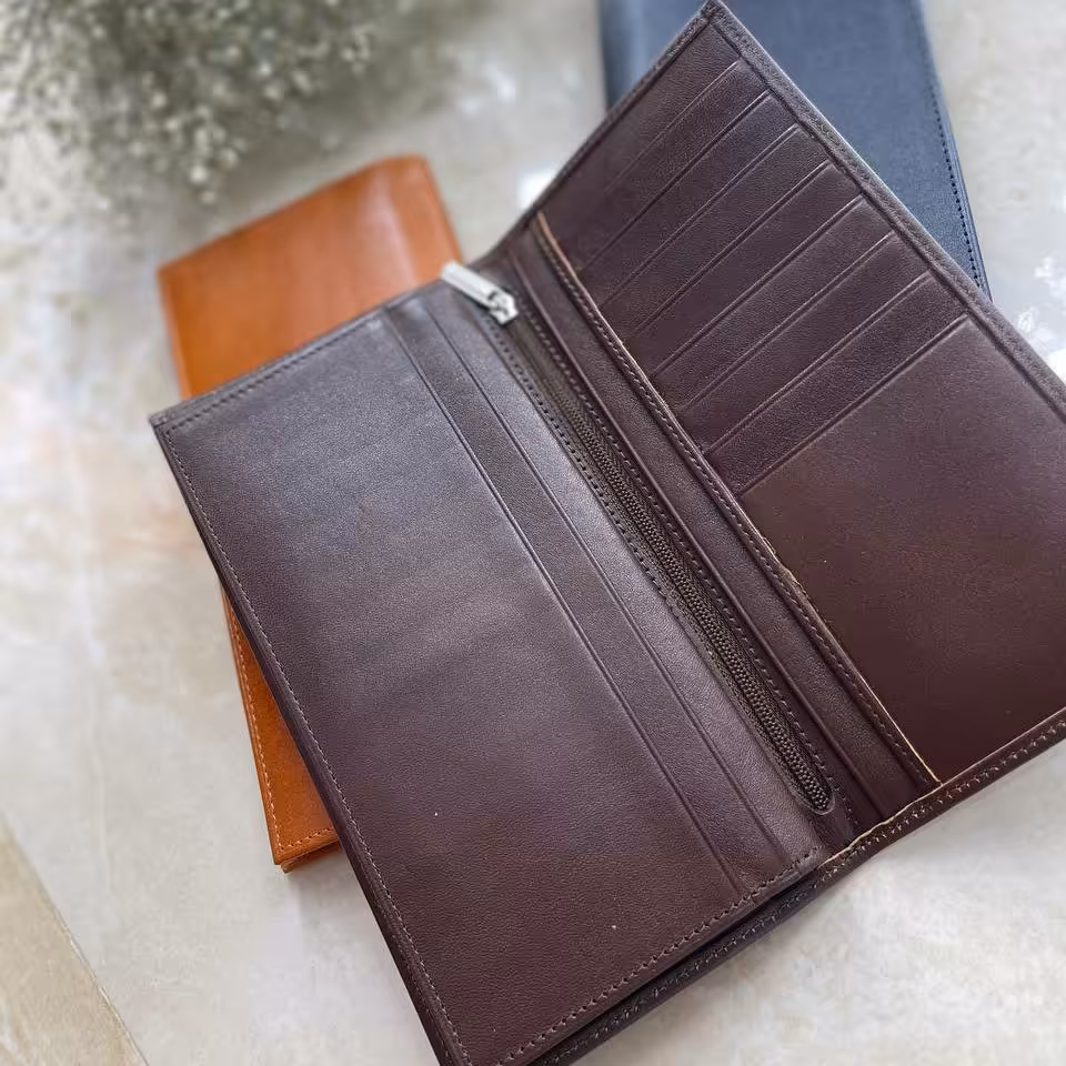 کیف پول کتی چرم طبیعی (مشکی،عسلی وقهوه ای تیره)