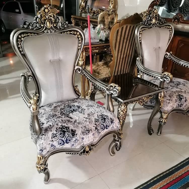 مبلمان مدل نگین نشیمن9نفره و 7نفره چوب راش وگردو بدون واسطه مستقیم از تولیدی خرید کنید ترکیب رنگ بندی چوب و پارچه به