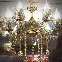 لوستر 4 شاخه 8 شعله  برنجی 