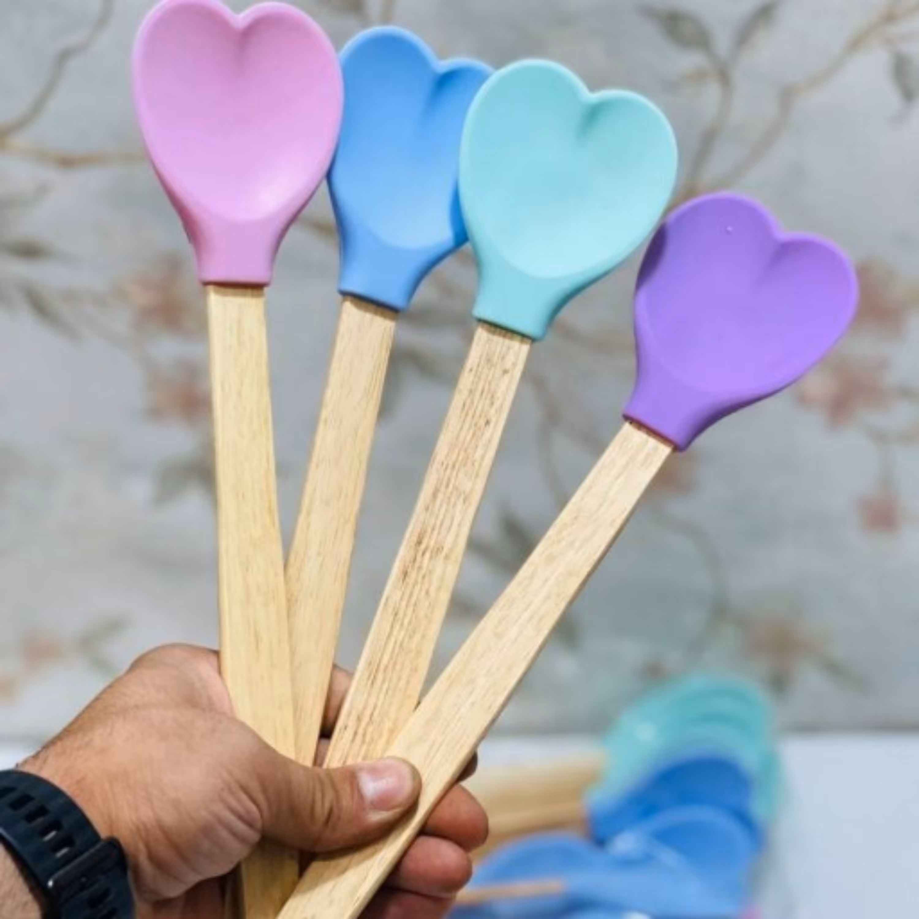 کفگیر سیلیکونی طرح قلب