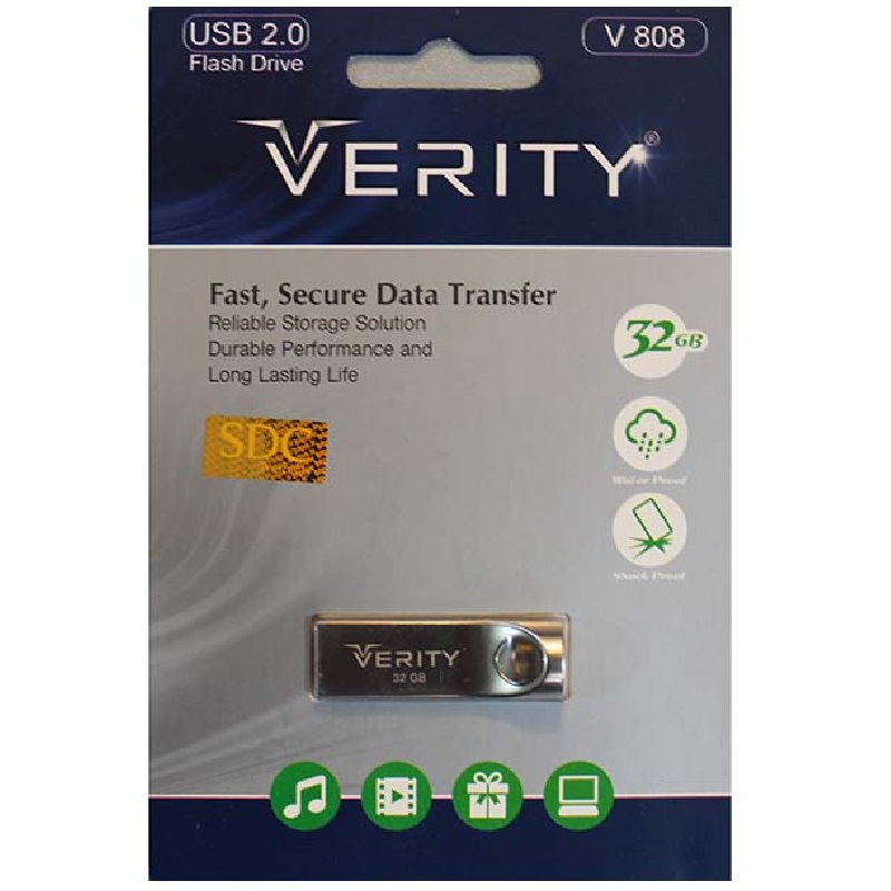 فلش مموری وریتی مدل وی 808 با ظرفیت 32 گیگابایت
