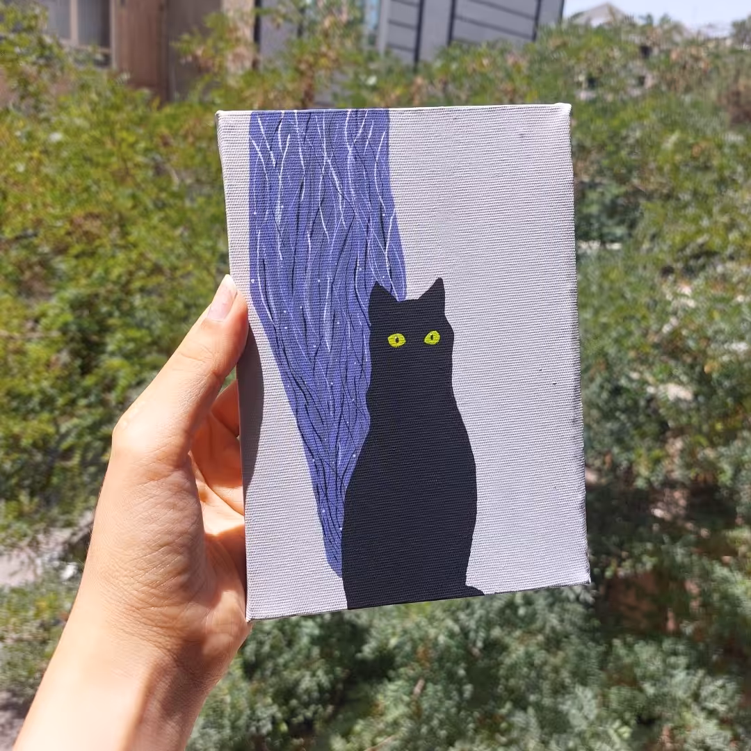 تابلو گربه سیاه