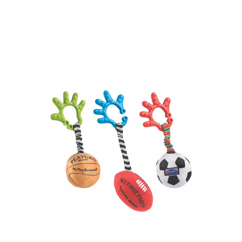 آویز کالسکه و کریر سه عددی طرح توپ پلی گرو Playgro